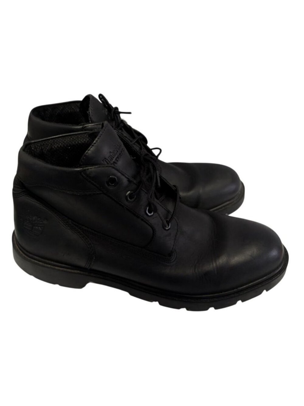 Timberland Mens 11.5 Black Leather Waterproof Chukka Boots Gorpcore Workwear